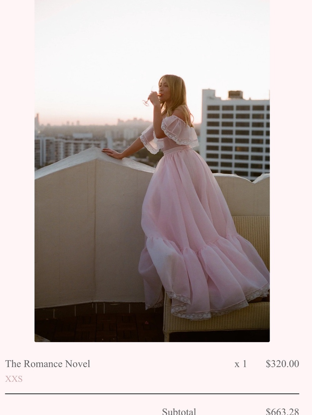Selkie Pink Off-Shoulder Ruffled Maxi Dress